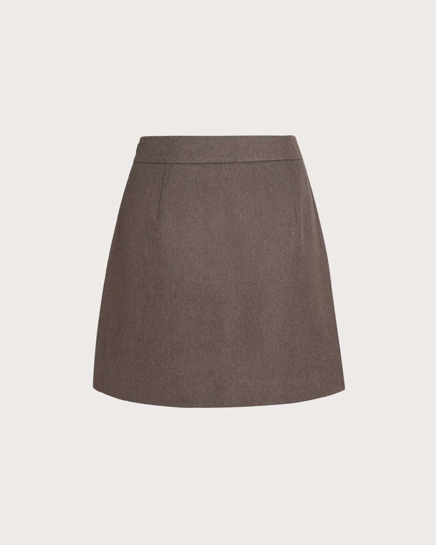 Brown A-Line Mini Skirt