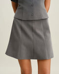 Grey Mermaid Mini Skirt