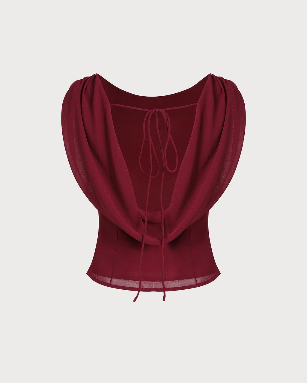 Wine Red Boat Neck Tank Top