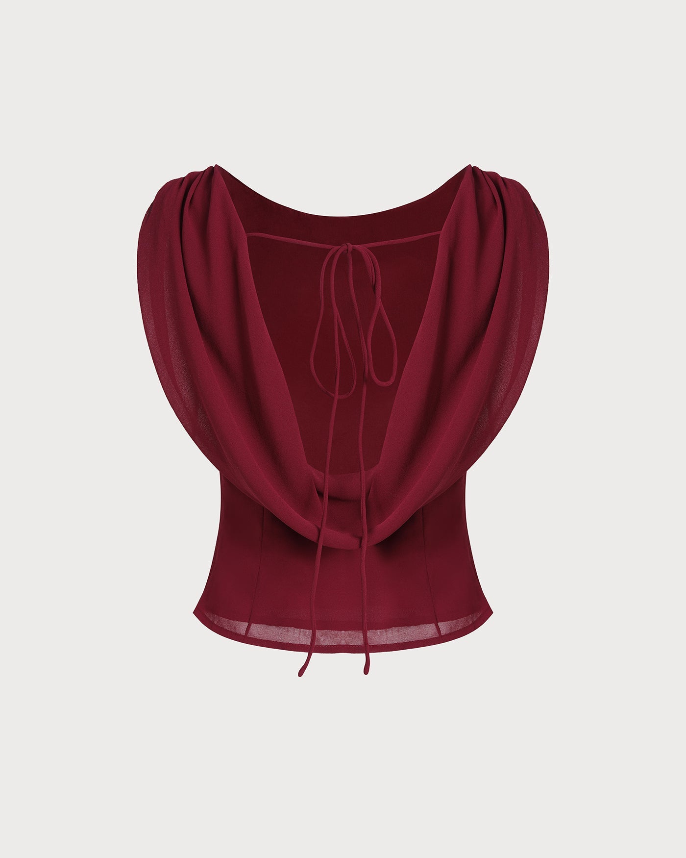 Wine Red Boat Neck Tank Top