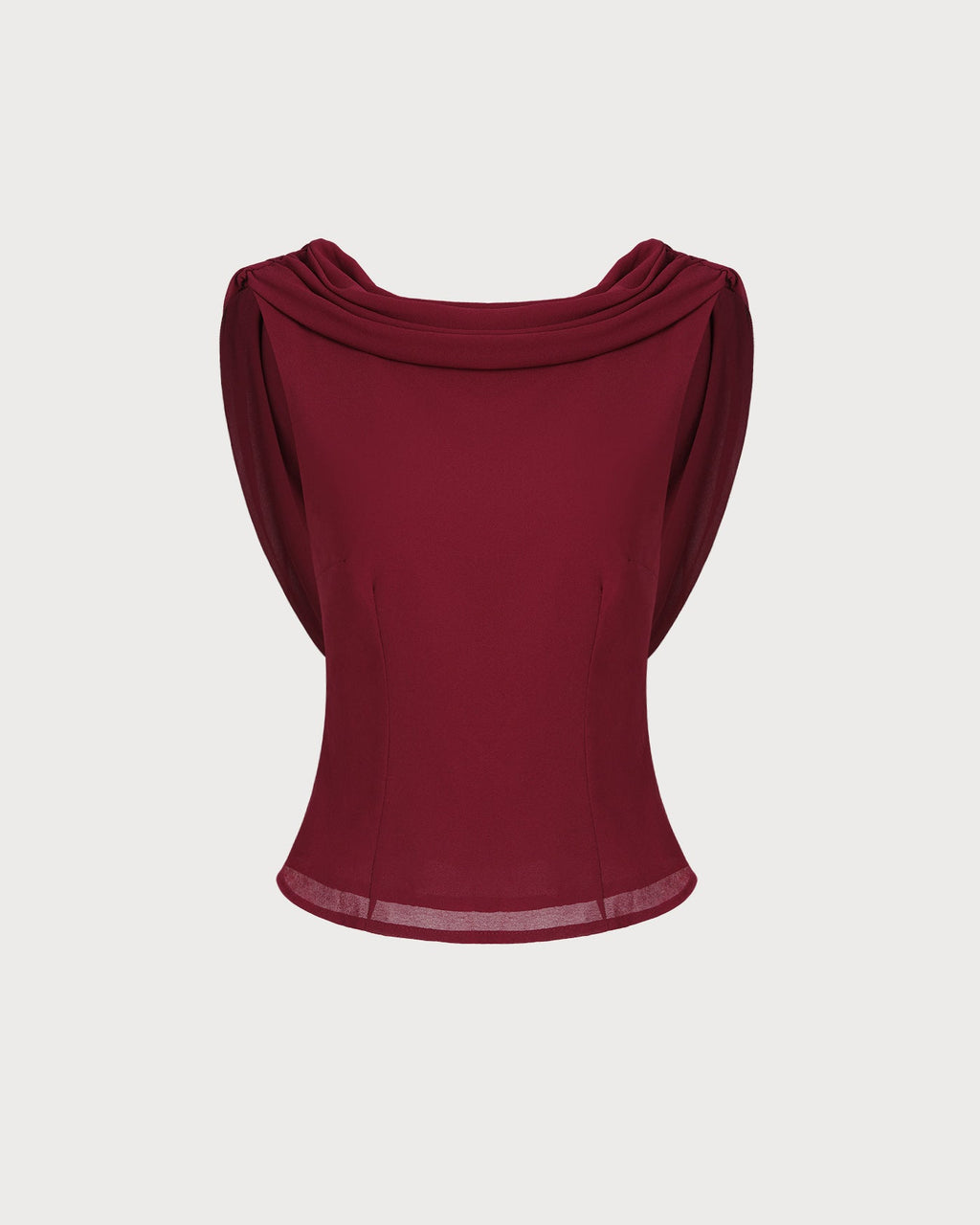 Wine Red Boat Neck Tank Top