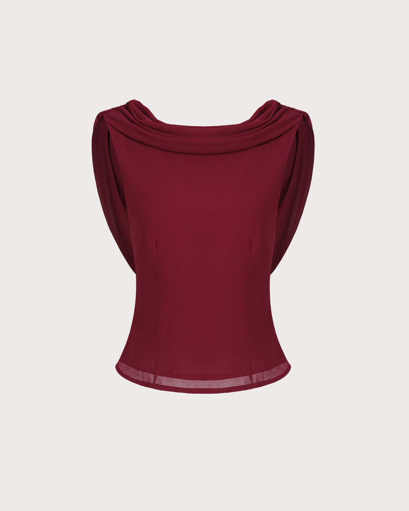 Wine Red Boat Neck Tank Top