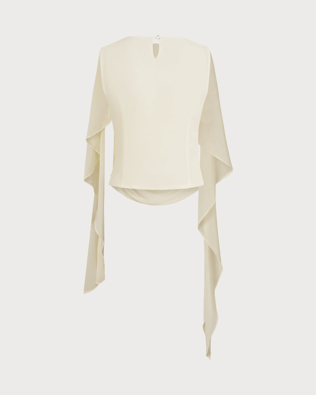 Apricot Round Neck Ruched Tee