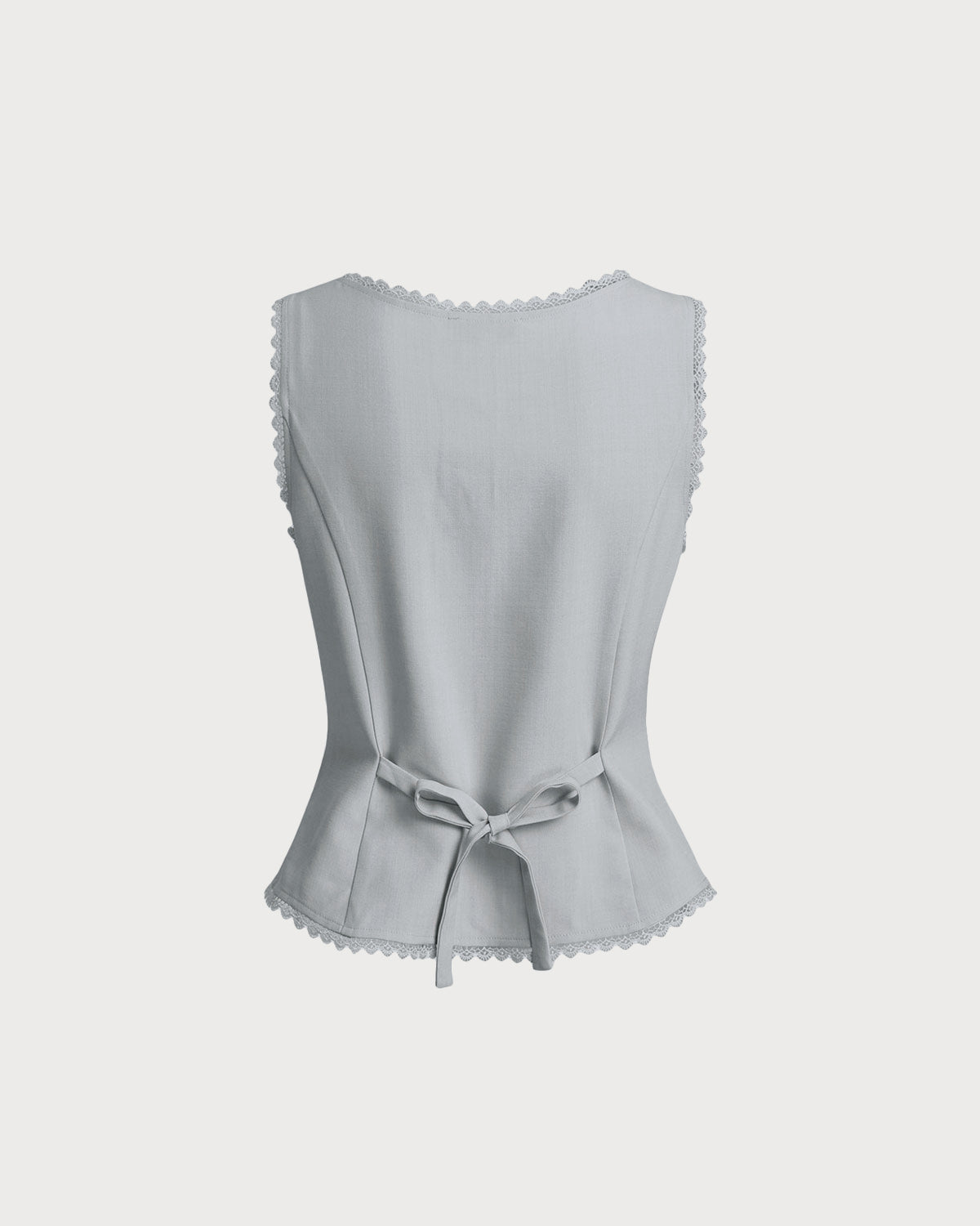 Light Blue Single Breasted Vest